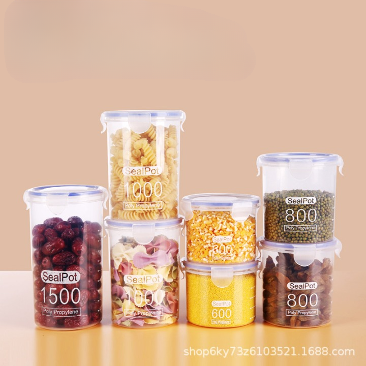 2 Pcs Airtight Food Jar 1000ml