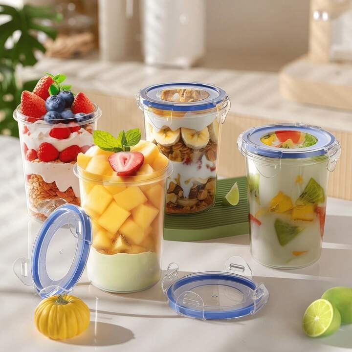 2 Pcs Airtight Food Jar 1000ml