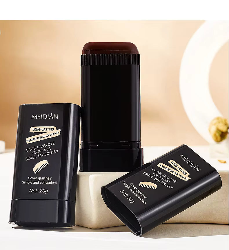 Quick Hair Dye Stick - permanent coverage, long-lasting effect, portable applicator brush design, touch up the colour at home